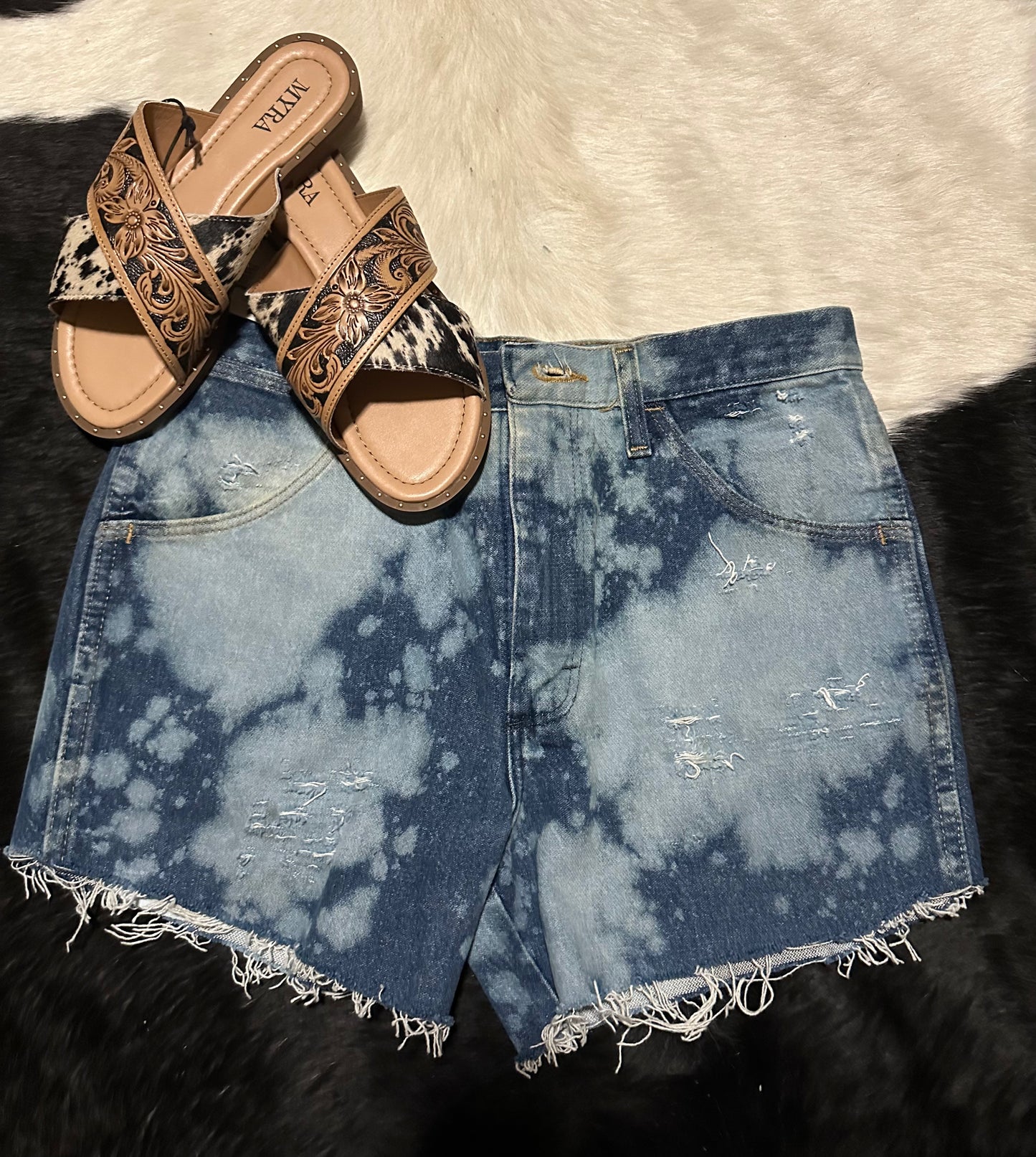Vintage Wrangler Shorts Medium Bleached Denim