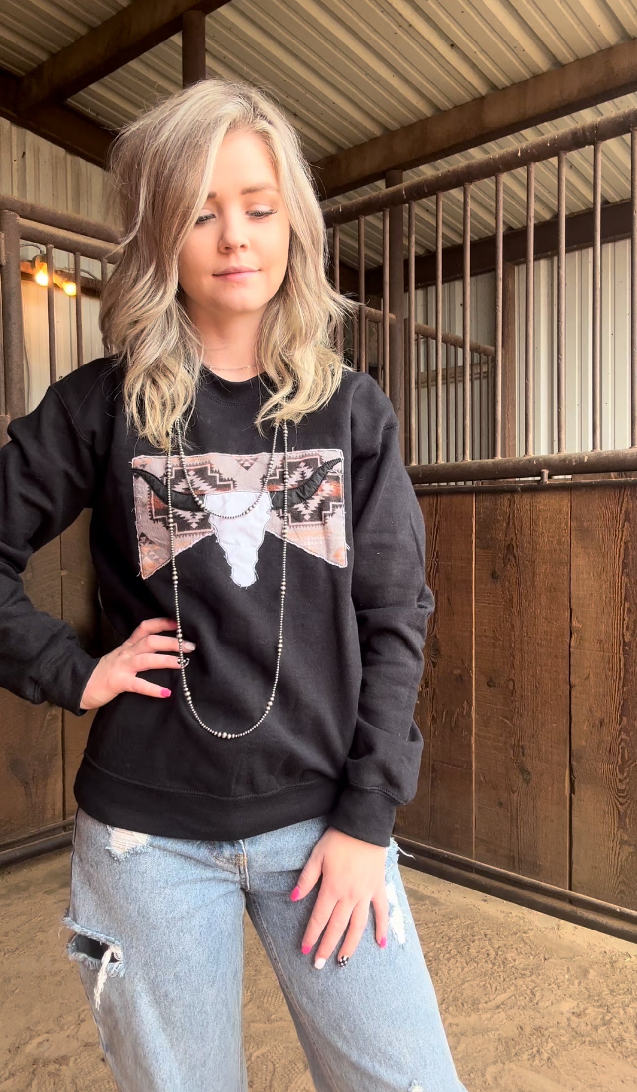 Steer Crazy Pendleton Long Sleeve