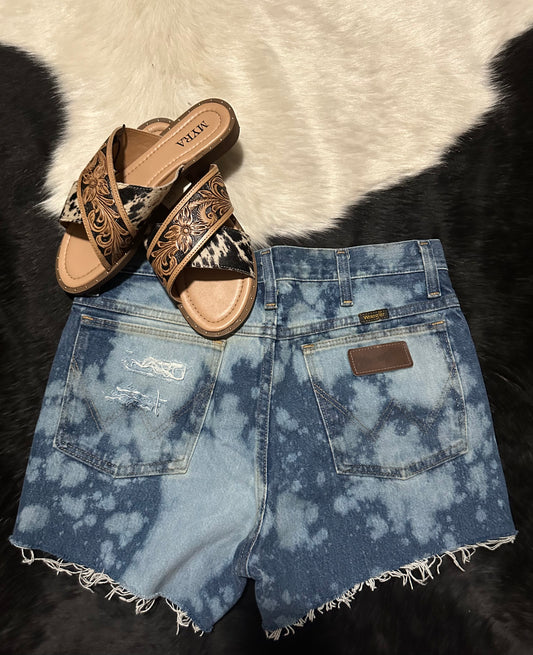 Vintage Wrangler Shorts Medium Bleached Denim