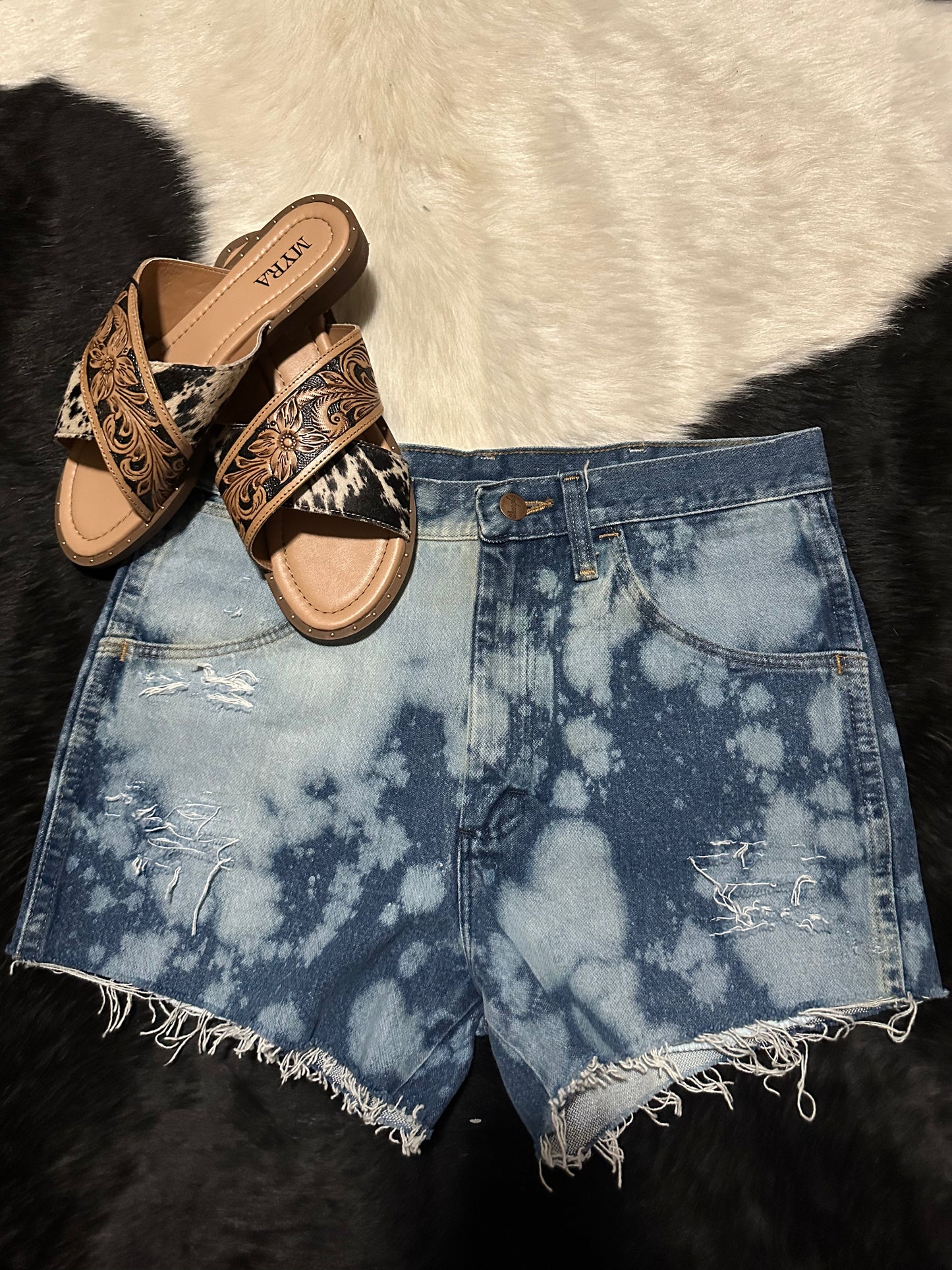 Vintage Wrangler Shorts Medium Bleached Denim