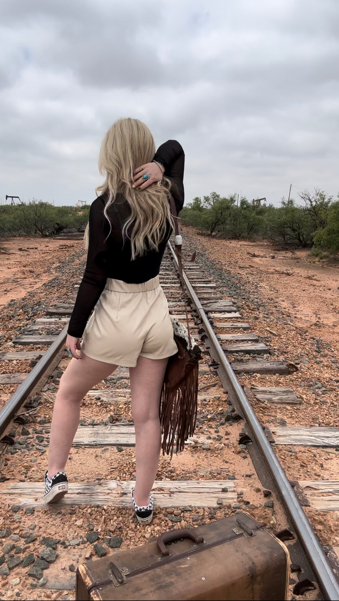 Beige Pleather Shorts