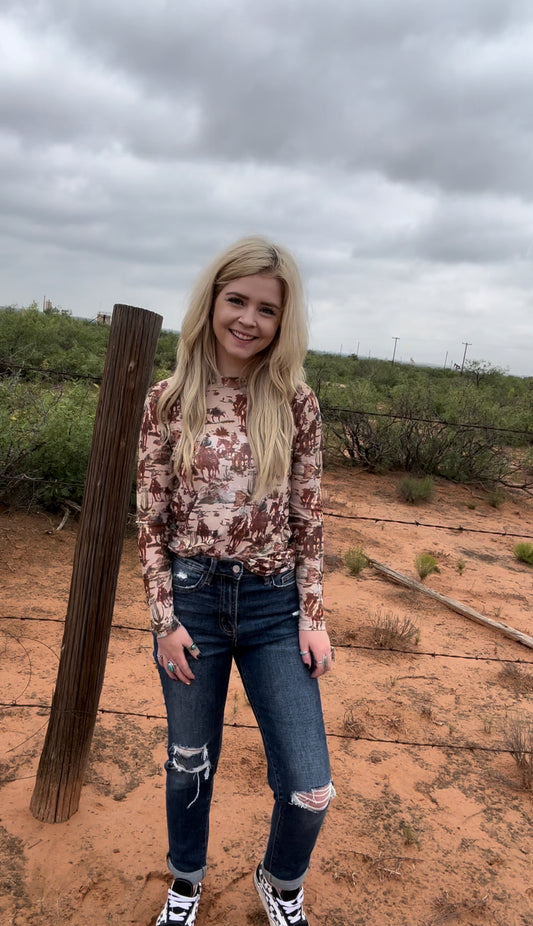 Cowboy Mesh Top