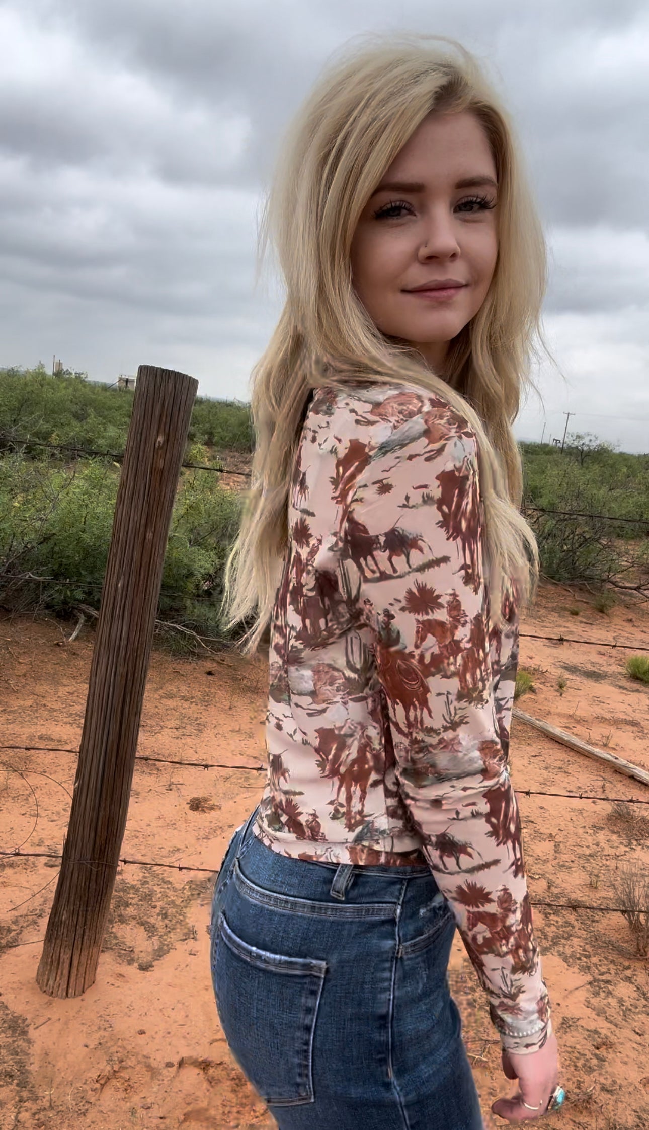 Cowboy Mesh Top