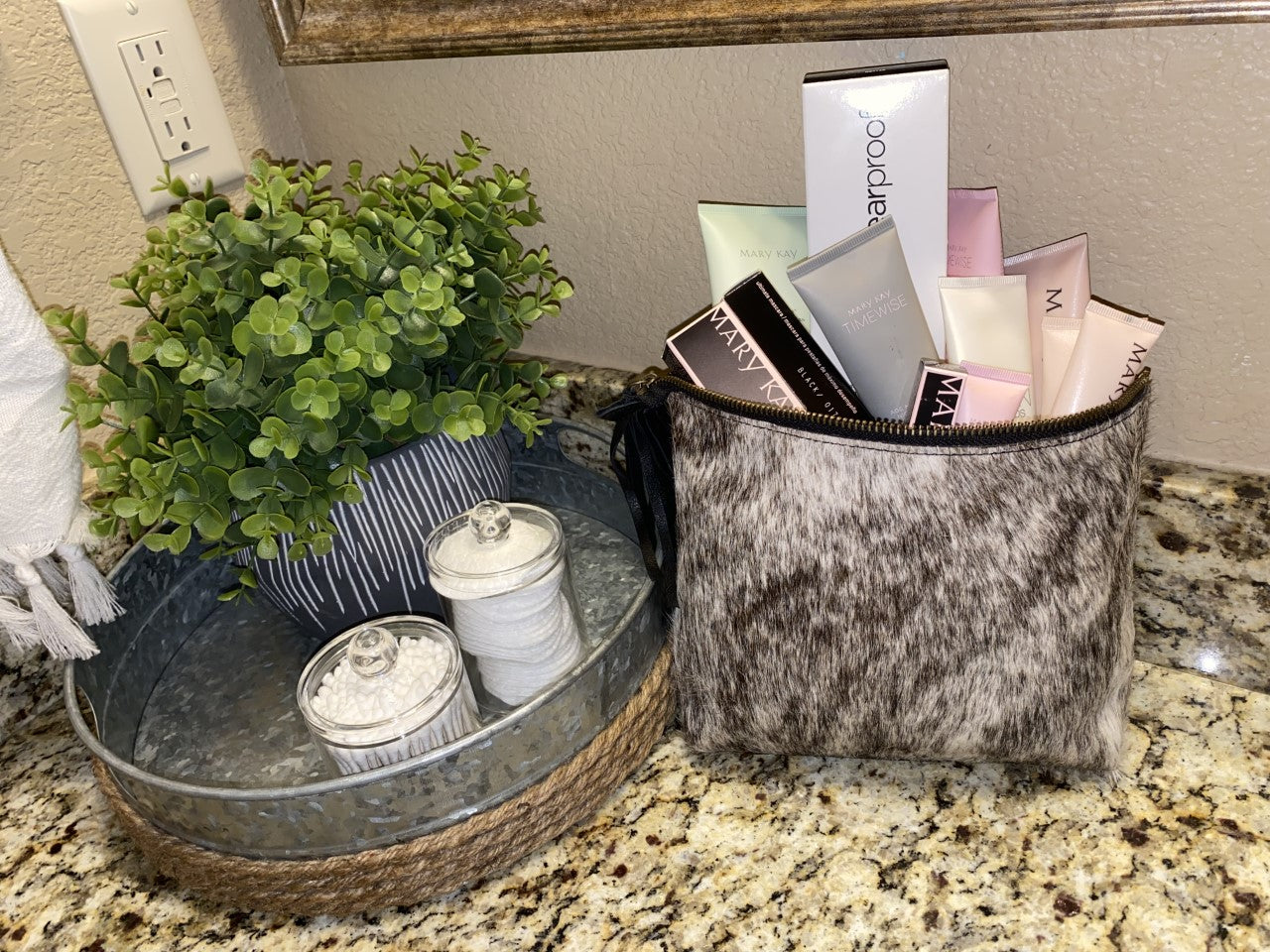 Cowhide Makeup Bags