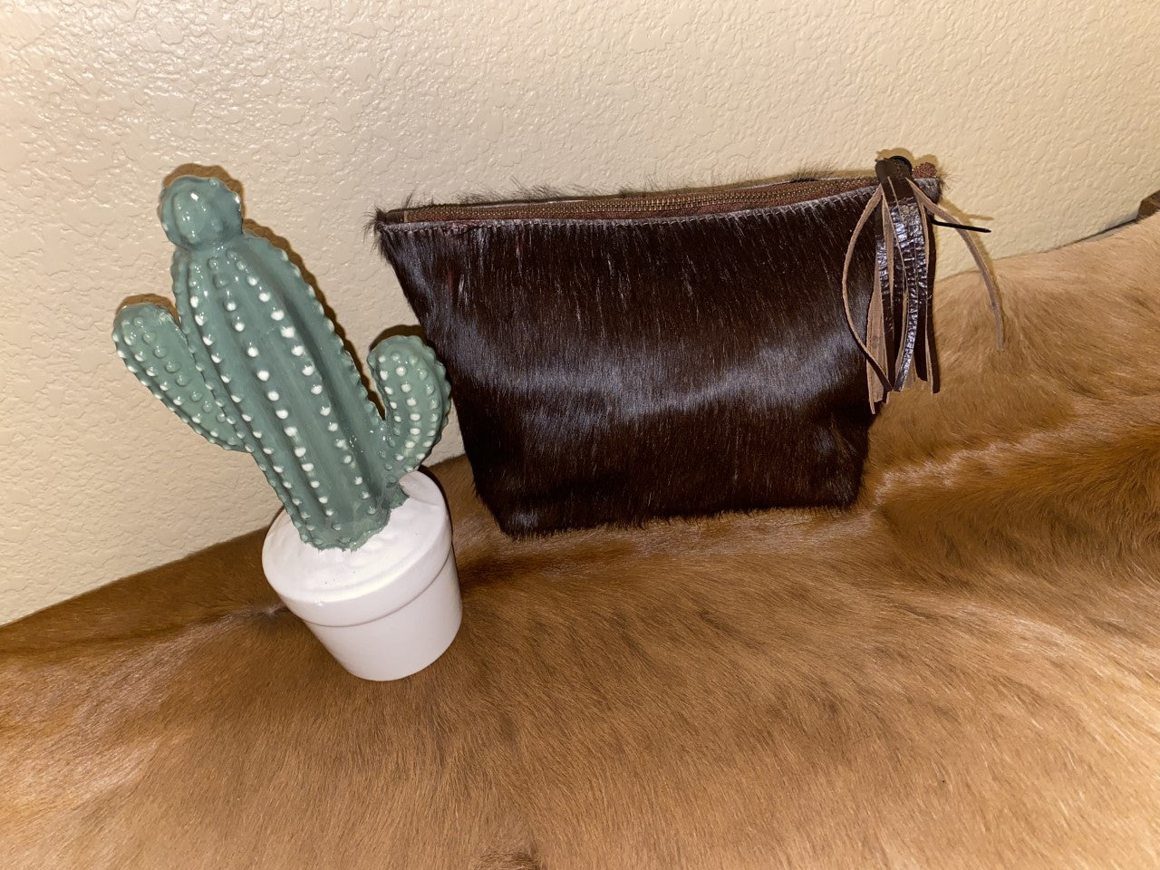 Cowhide Makeup Bags