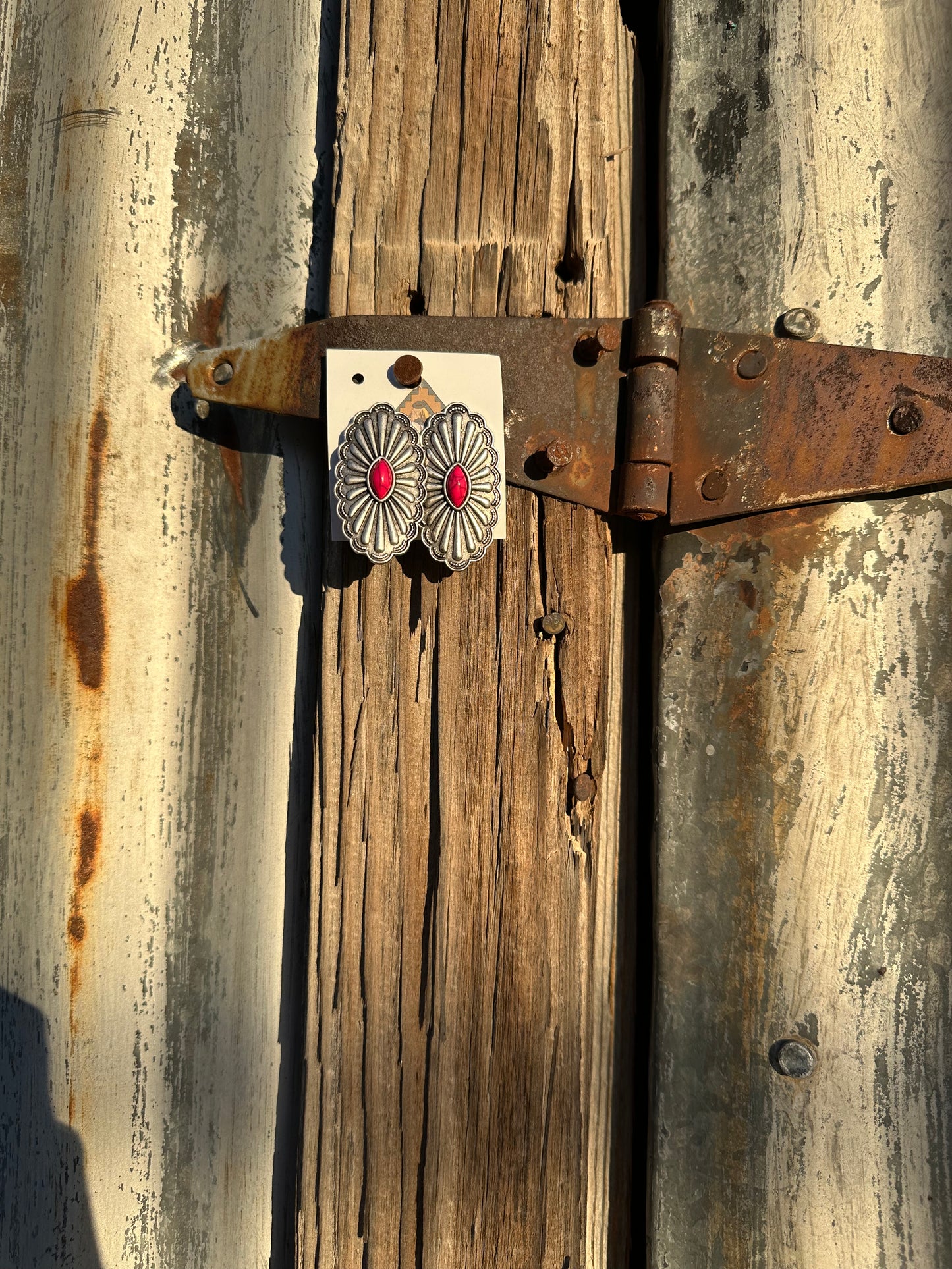 Pink Concho Earring