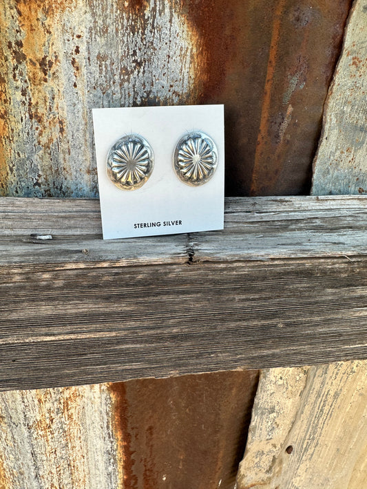 Stamped Sterling Silver Studs